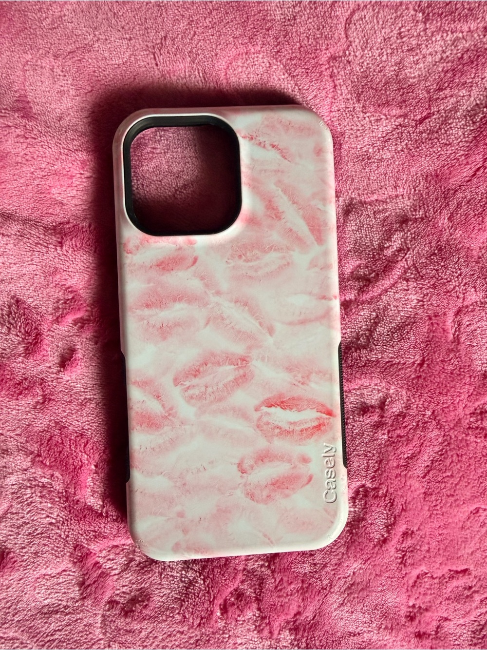 Casetify Pink Kiss Pattern Protective Phone Case